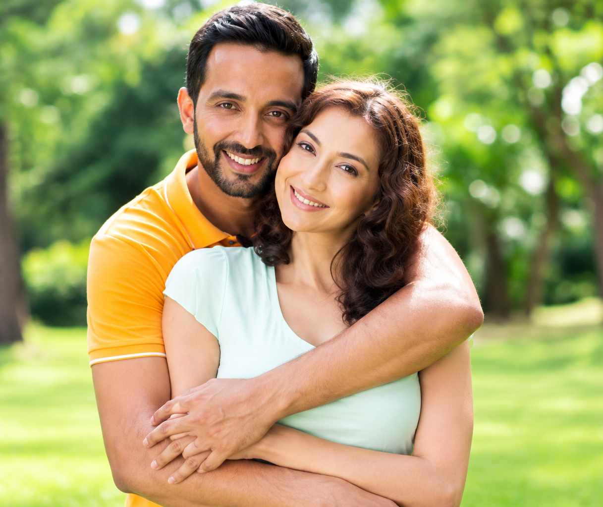 A couple looking together at a map